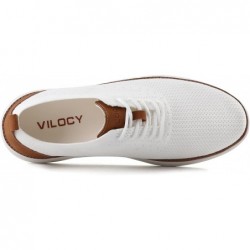 VILOCY Baskets décontractées pour hommes Oxfords Business Mesh Chaussures de marche respirantes Tennis Confortable