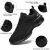 Quseek Chaussures de course à air pour homme - Baskets de sport - Tennis - Marche - Respirantes - Antidérapantes - À lacets - Po