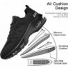 Quseek Chaussures de course à air pour homme - Baskets de sport - Tennis - Marche - Respirantes - Antidérapantes - À lacets - Po