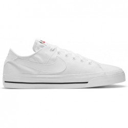 Baskets décontractées Nike Court Legacy Canvas CW6539-100 pour homme, blanc et noir