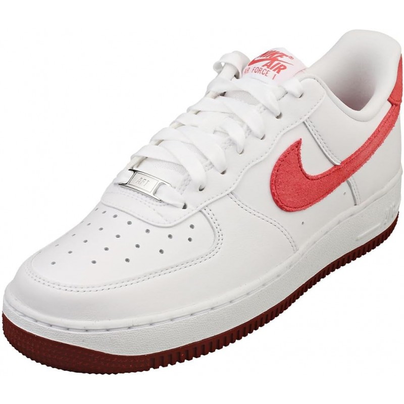 Chaussures Nike Air Force 1 '07 pour femme (FQ7626-100, blanc/rouge équipe/rouge dragon/adobe)