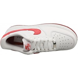 Chaussures Nike Air Force 1 '07 pour femme (FQ7626-100, blanc/rouge équipe/rouge dragon/adobe)