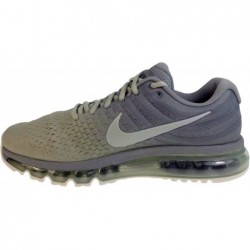 Chaussures de course Nike Air Max 2017 pour homme en nylon argent mat/blanc/os clair