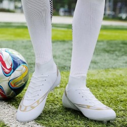 Chaussures de football à crampons pour hommes UYO avec lacets montants, pointes antidérapantes, support de cheville, baskets ath