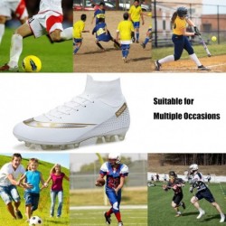 Chaussures de football à crampons pour hommes UYO avec lacets montants, pointes antidérapantes, support de cheville, baskets ath