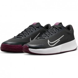 Chaussures de tennis pour terrain dur NikeCourt Vapor Lite 2 pour homme (DV2018-008, gris fumée foncé/sangria/poussière de photo