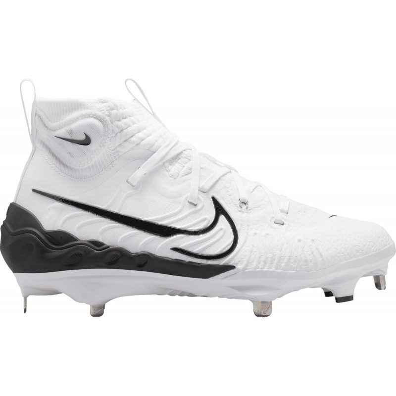 Chaussures de baseball en métal Nike Alpha Huarache NXT DJ6517-101 pour homme Blanc/Teinte bleue/Platine pure/Noir