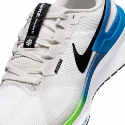 Chaussures de course sur route Nike Structure 25 pour homme (extra larges) (DZ3488-100, blanc/teinte platine/bleu étoile/noir)