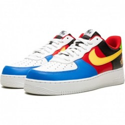 Nike Homme AIR Force 1 '07 QS DC8887 100 UNO - Blanc/Jaune Zeste