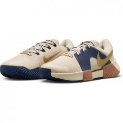 Chaussures de tennis pour terrain dur Nike GP Challenge 1 Premium pour homme (FN4698-101, Sanddrift/Thunder Blue/Gum Medium Brow