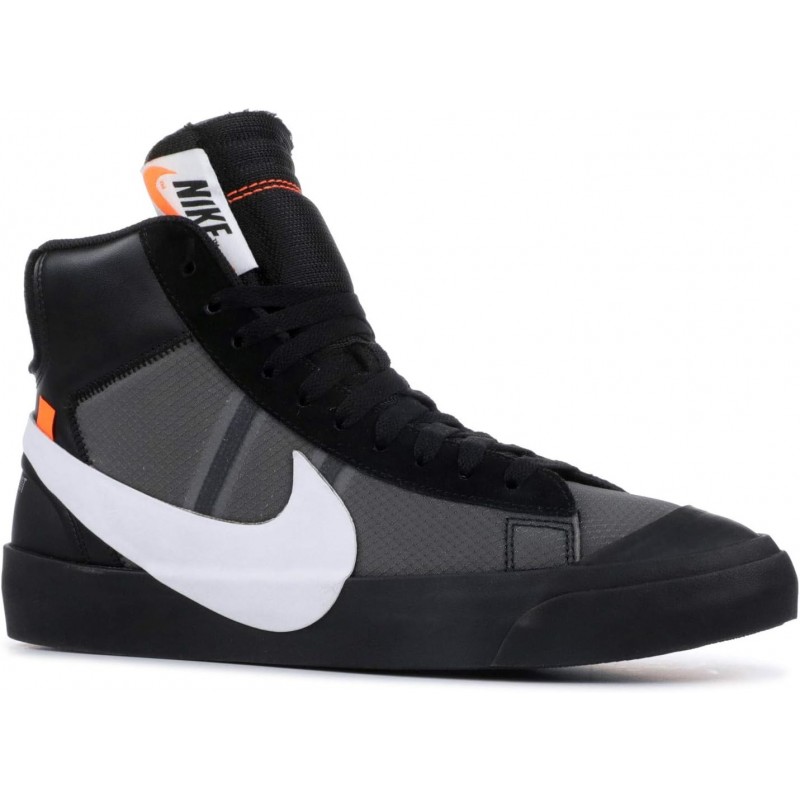 Nike Blazer Mid Grim Reaper pour homme en cuir noir/blanc-cône-noir